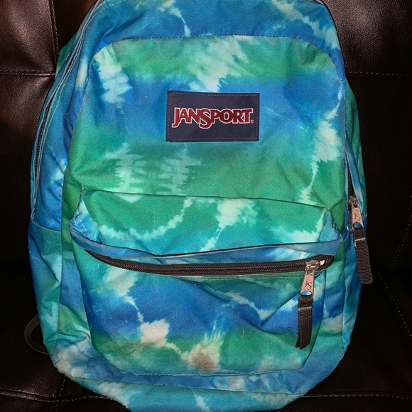 blue green jansport backpack